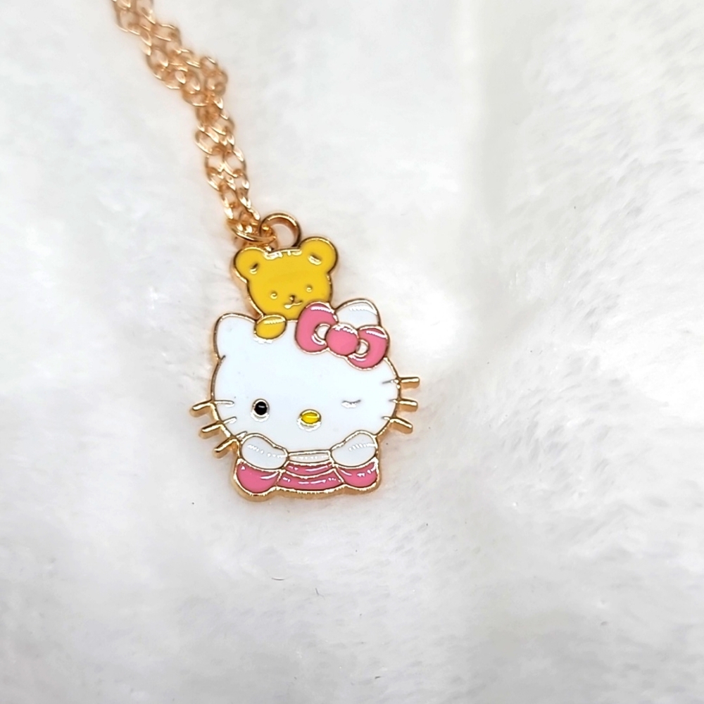 😻 Hello Kitty Teddy Bear 🧸 💖 necklace
